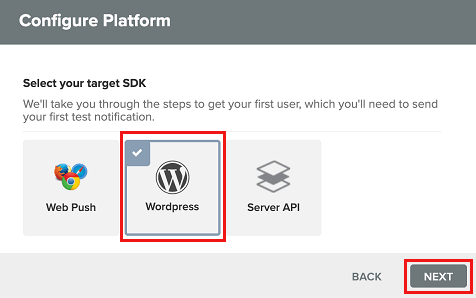 Choose OneSignal SDK Platform