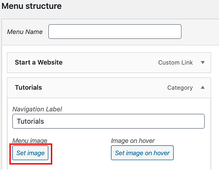 Set Menu Item Image in WordPress